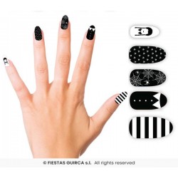 UNGHIE FINTE RAGAZZA GOTICA CON COLLA 12pz