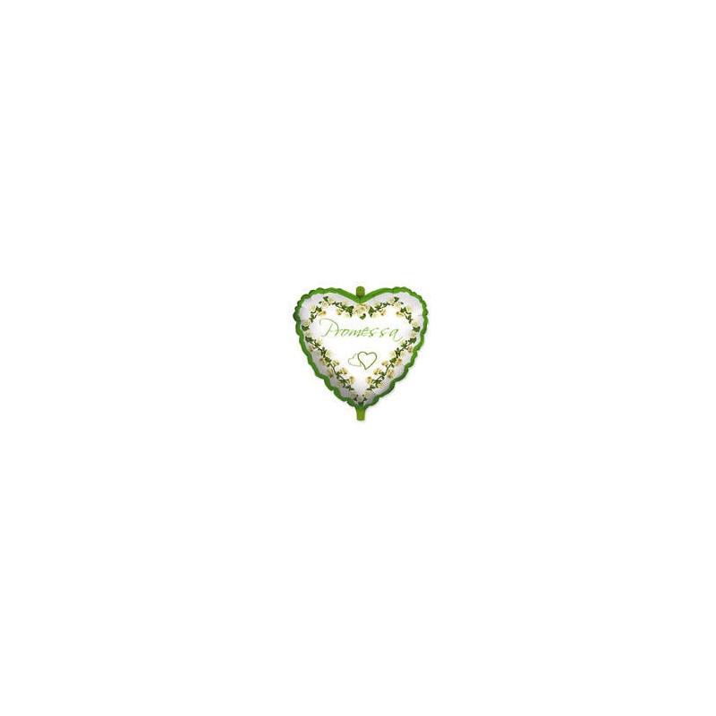 PALLONE MYLAR CUORE PROMESSA CLASSIC FLOWER 45cm