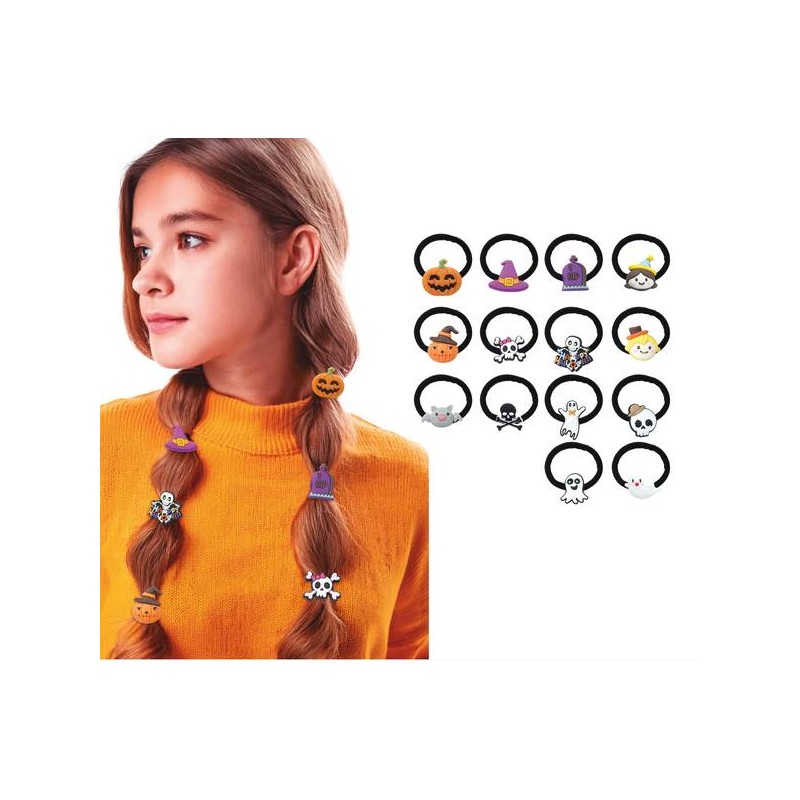 ELASTICI CAPELLI HALLOWEEN 14pz