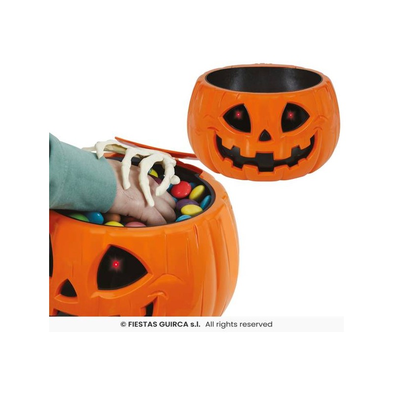 CIOTOLA ZUCCA 15cm LUCE, SUONO E MOVIMENTO