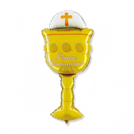 PALLONE MYLAR CALICE PRIMA COMUNIONE 51x119cm