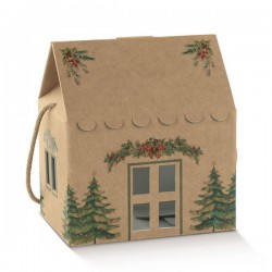 CASETTA AVANA C/CORDINI 20x14x14cm PINI VERDI