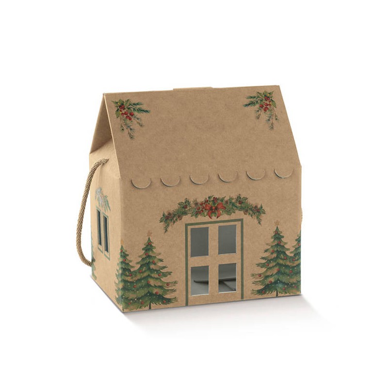 CASETTA AVANA C/CORDINI 20x14x14cm PINI VERDI