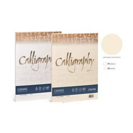 CARTA A4 CANVAS 100gr RISMA 50fg AVORIO