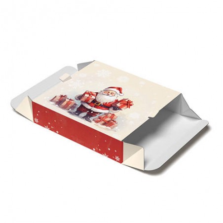 SCATOLA ASTUCCIO GIT BOX 29,5x27x7cm SANTA CLAUS