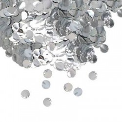 CORIANDOLI IN FOIL ø2cm 50gr ARGENTO METAL