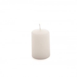 MOCCOLO TONDO CERA BIANCO 6x9cm
