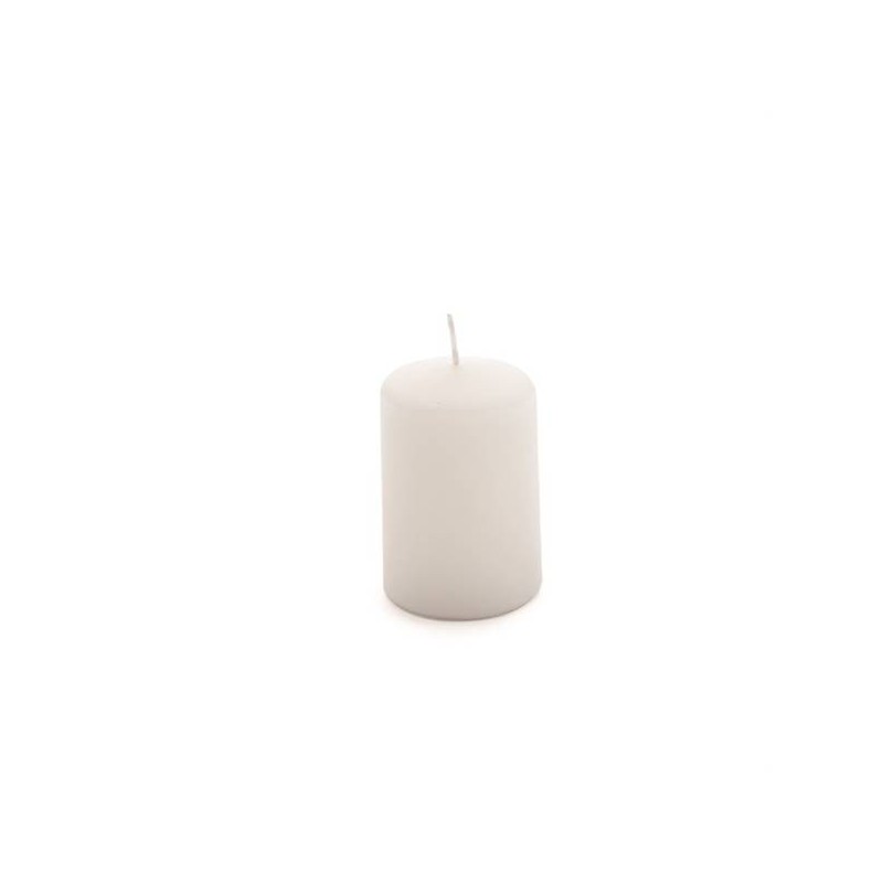 MOCCOLO TONDO CERA BIANCO 6x9cm