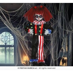 DECORAZIONE DA APPENDERE CLOWN TERRORE 40cm