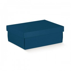 SCATOLA EASY F/COPERCHIO 38x26x13cm FIBRA BLU