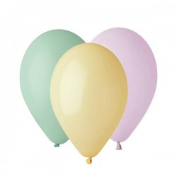PALLONCINI LATTICE MEDIUM 10 25pz SOFT RAINBOW MIX