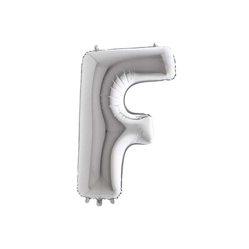 PALLONE MYLAR LETTERA F 40 102cm SILVER