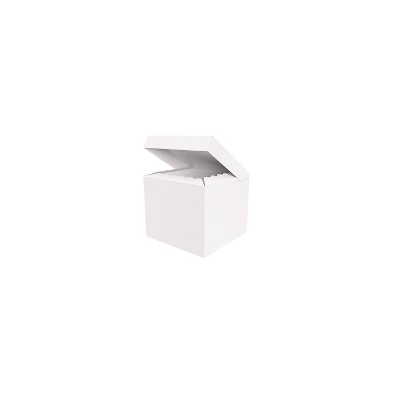SCATOLA BAULETTO QUADRATELLA 30x30x25cm BIANCO PERLA PORTATA 8kg