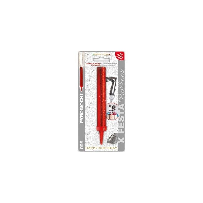 CANDELOTTO FESTA + PALLONCINO MYLAR N°7 H.13cm