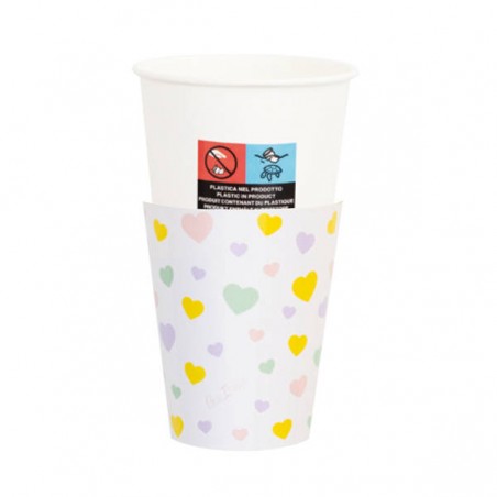 BICCHIERI 250cc E8 COVER CANDY HEARTS 8pz