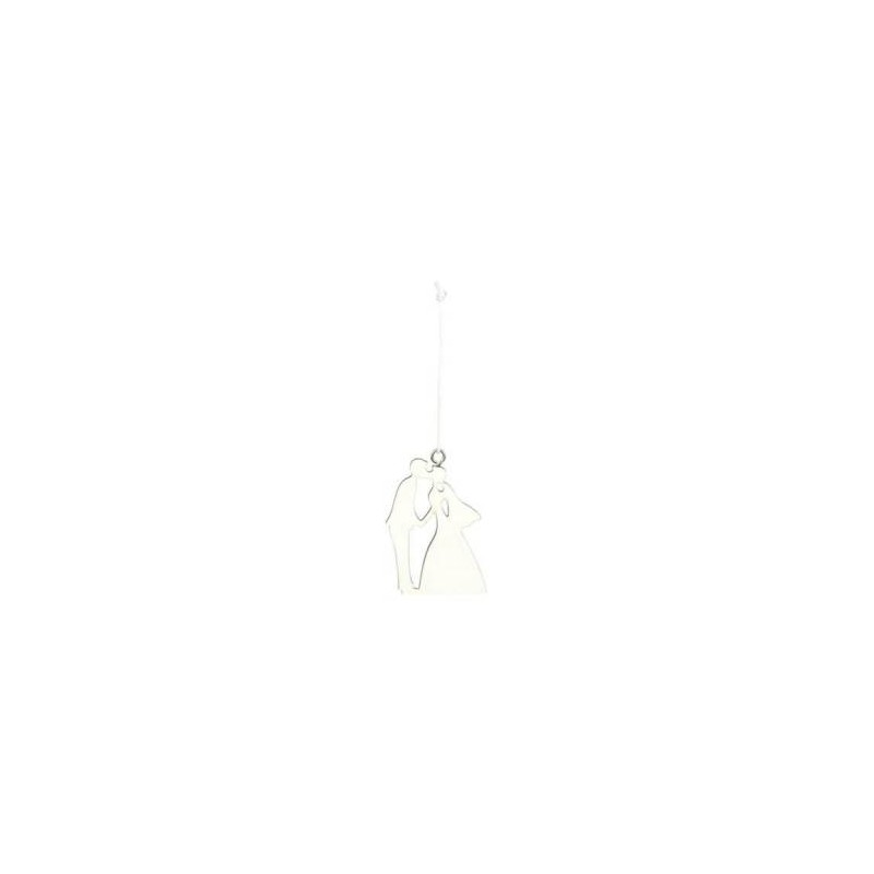 SPOSI BIANCHI IN LEGNO 4,6x6,2cm 6pz