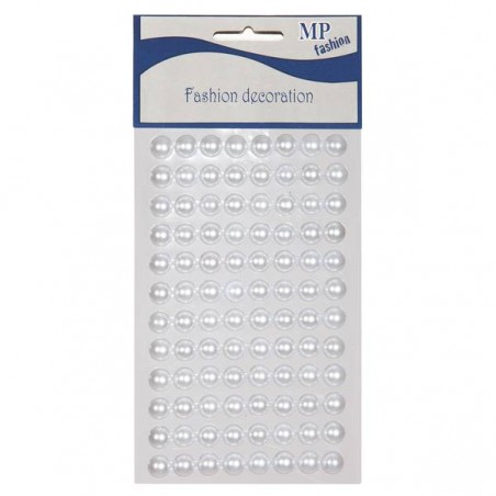 PERLE STICKERS BIANCO OPACO 10mm 96pz
