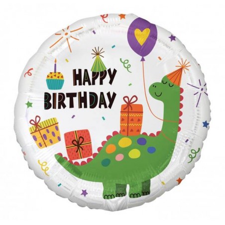 PALLONE MYLAR 1845cm BUON COMPLEANNO DINOSAURO
