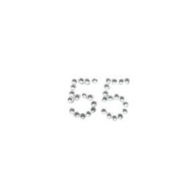 NUMBER 5 DIAMONDS STICKERS 9X12cm 25pz