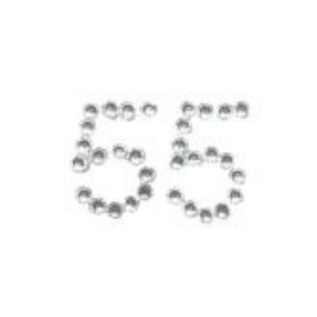 NUMBER 5 DIAMONDS STICKERS 9X12cm 25pz