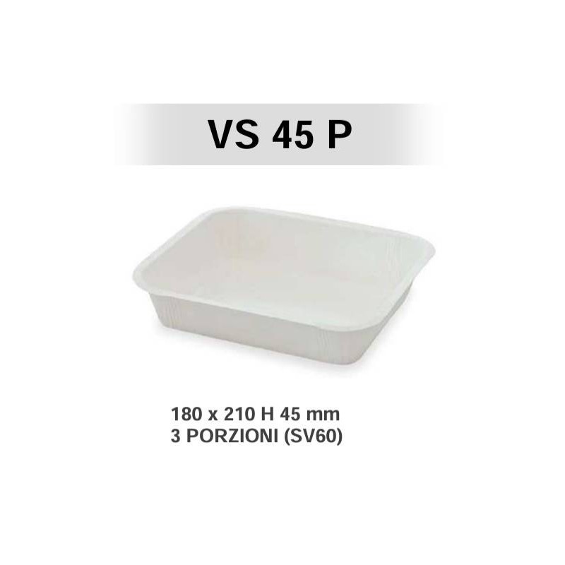 VASCHETTE CELLULOSA+PET TERMOSALDABILI VS45P 210x180x45mm 50pz AUTOPAC