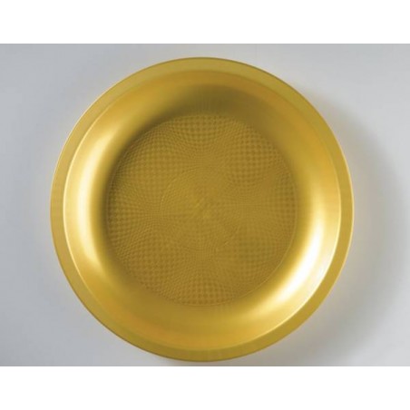 PIATTO FONDO PP ø19,5cm ORO 25pz