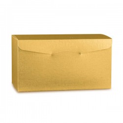 SCATOLA SEGRETO 4 BOTTIGLIE 32,5x17,5x18cm FIBRA ORO