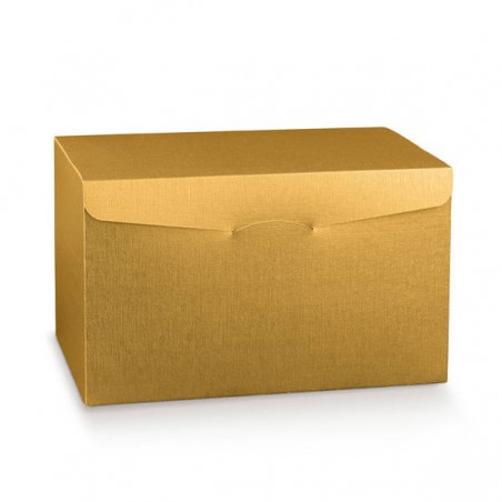 SCATOLA SEGRETO 6 BOTTIGLIE 32,5x22,5x18cm FIBRA ORO