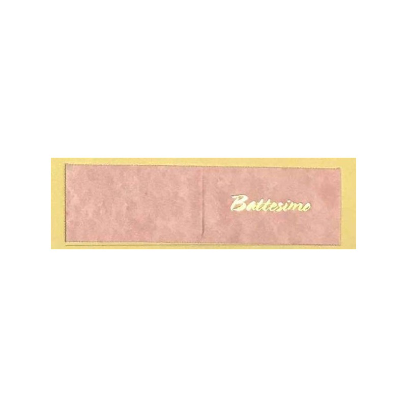 BIGLIETTI BOMBONIERA BATTESIMO ROSA 20pz 1326