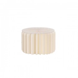 COLONNA ALZATA IN CARTA 180gr ø15 x h.10cm AVORIO con TOP IN PVC TRASPARENTE
