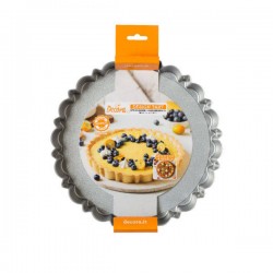 STAMPO CROSTATA FONDO MOBILE ø25x3hcm ANTIADERENTE DESIGN LINE DECORA