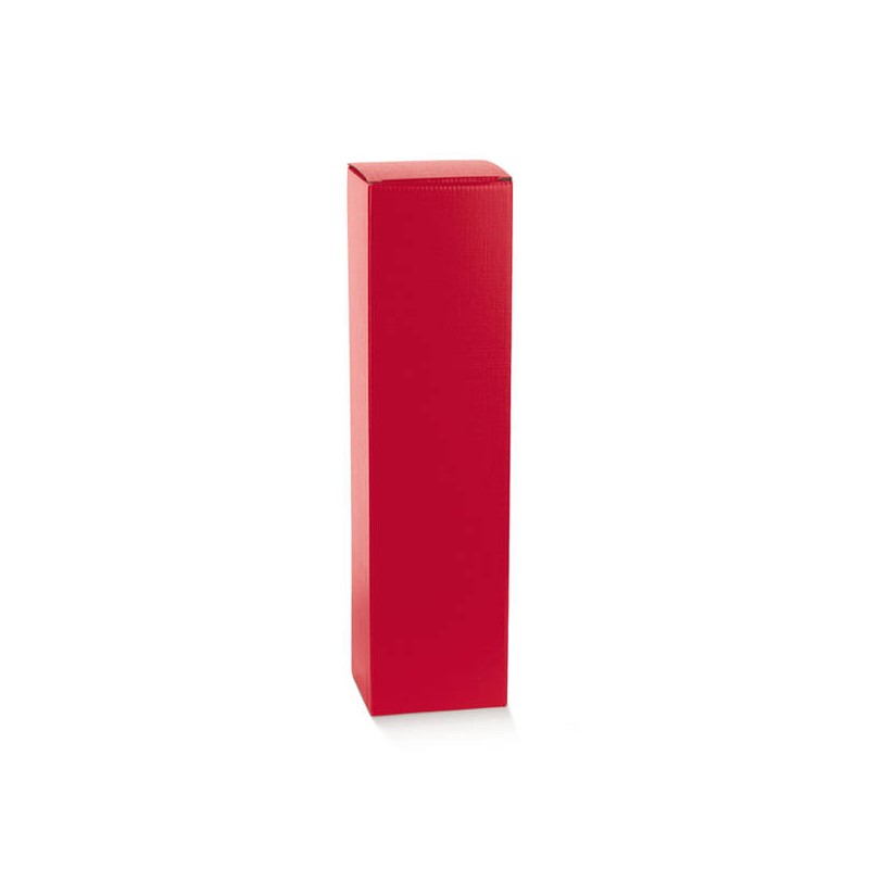 SCATOLA BOTTIGLIA MAGNUM 11,5x11,5x43cm FIBRA ROSSO