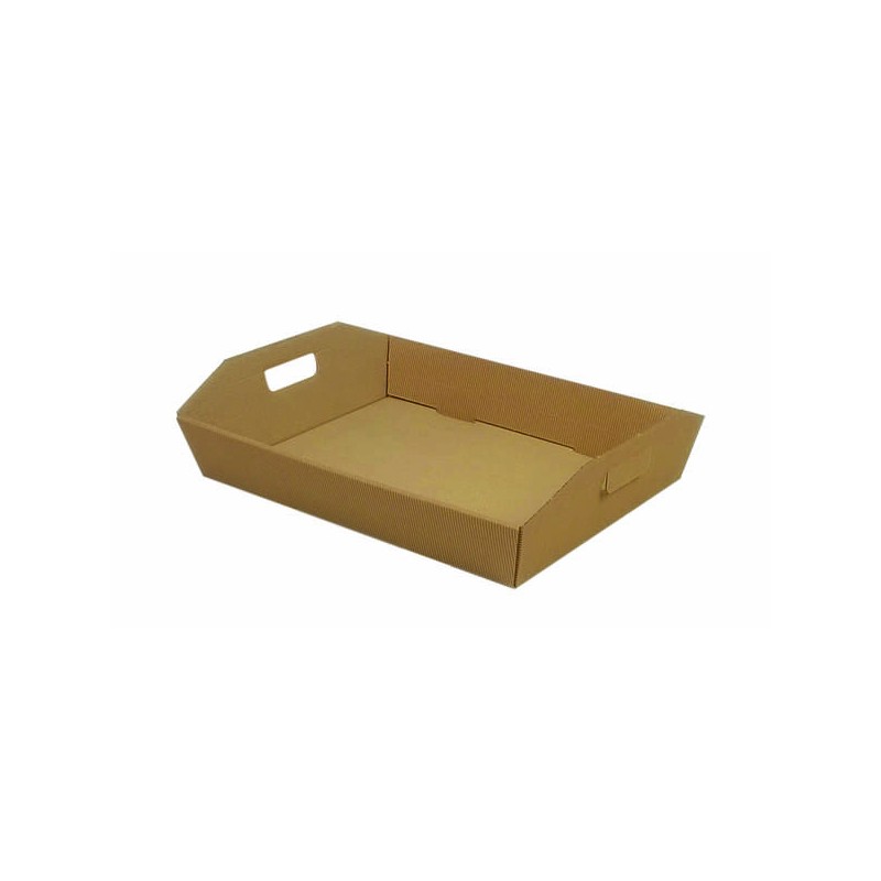 CESTA REGALO C/MANIGLIE PICCOLA 31x24,5x6cm ONDA AVANA PORTATA 5kg