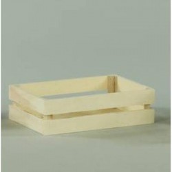 CESTO RETTANGOLARE LEGNO NATURALE 21x14x6cm