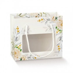 SHOPPER IN CARTA C/CORDINI E FINESTRA 16x8x14cm BOTANIC