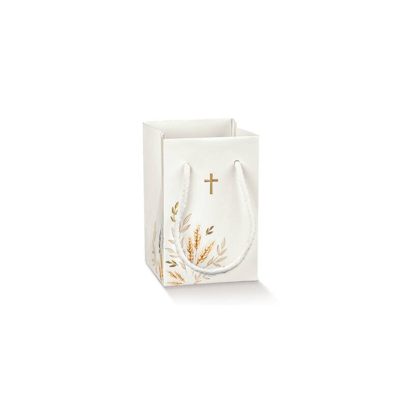 SHOPPER IN CARTA C/CORDINI 9x9x14cm ST.CALDO SANTA CROCE 10pz
