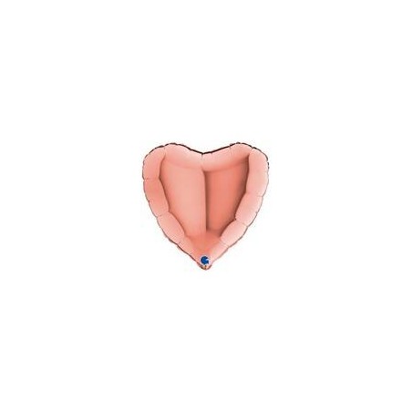 PALLONE MYLAR CUORE 18 45cm INC ROSE GOLD