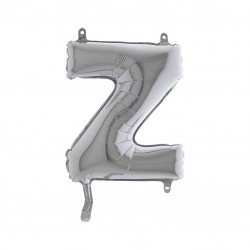 LETTERA Z MYLAR SILVER 14" 36cm
