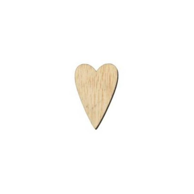 CUORE LEGNO 23mm NATURAL 36pz