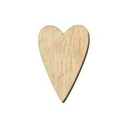 CUORE LEGNO 23mm NATURAL 36pz