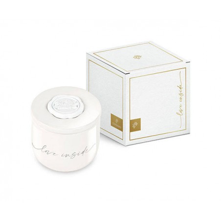 CANDELA CERALACCA ROSA BIANCA ø6xH6cm