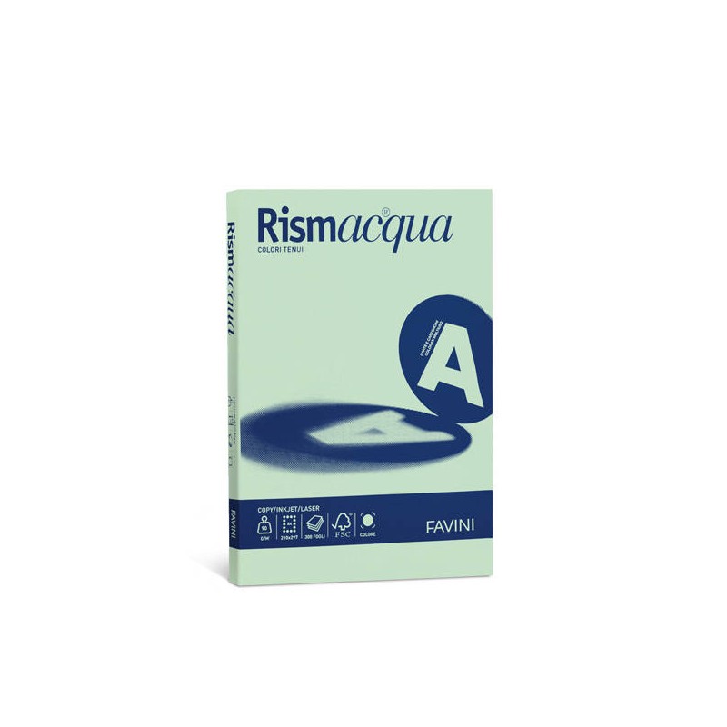 CARTA A4 200gr RISMA COLOR 50fg VERDE CHIARO 09