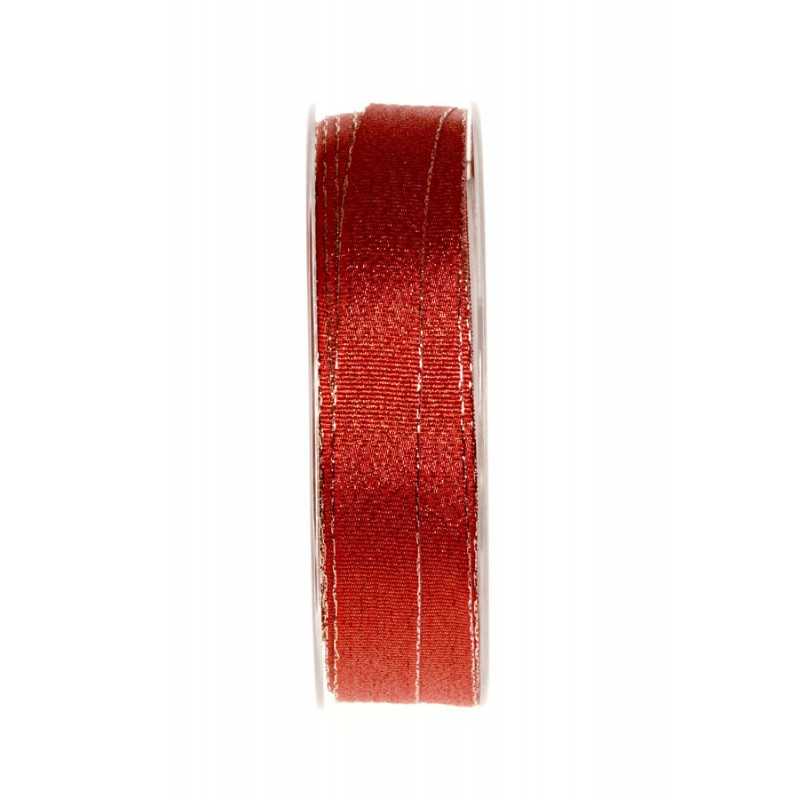 NASTRO WIEN BORDO ORO mm15x20mt ROSSO SCURO