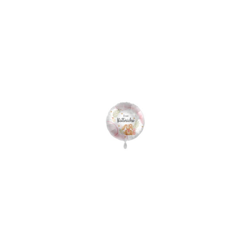 PALLONE MYLAR TONDO 17 45cm IL MIO BATTESIMO ROSA