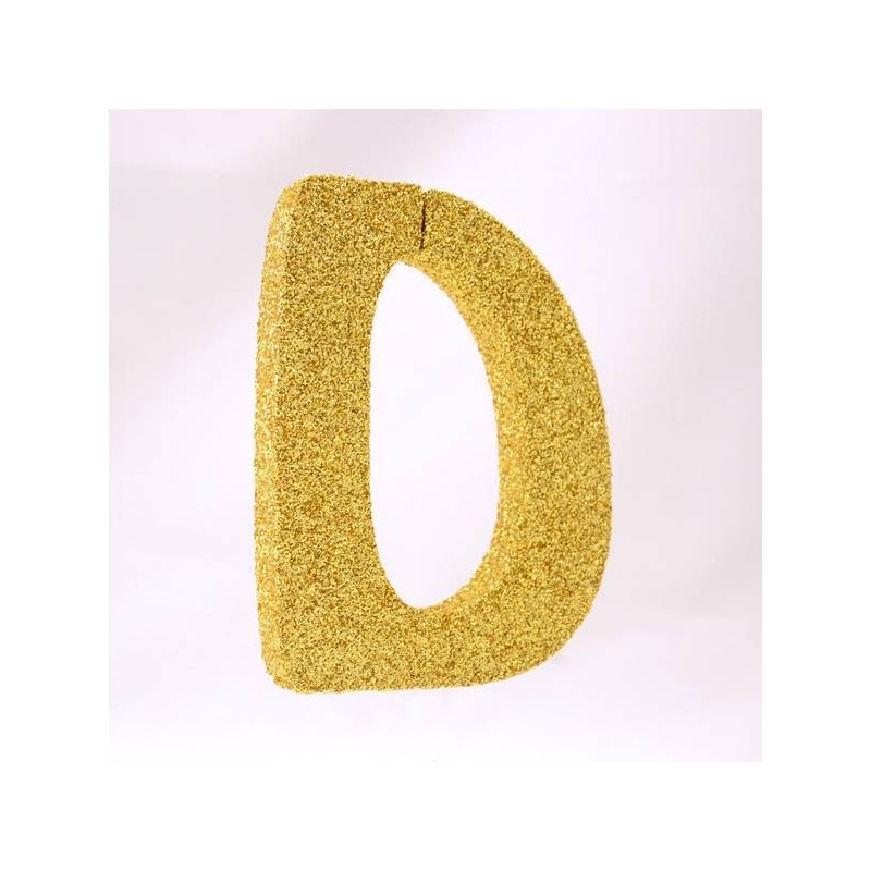 LETTERA POLISTIROLO GLITTER ORO mm120x90 D