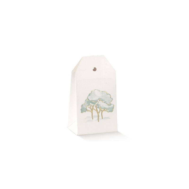 SCATOLA TAG 5,5x3,5x10cm ST. CALDO INTRECCI VERDE 10pz