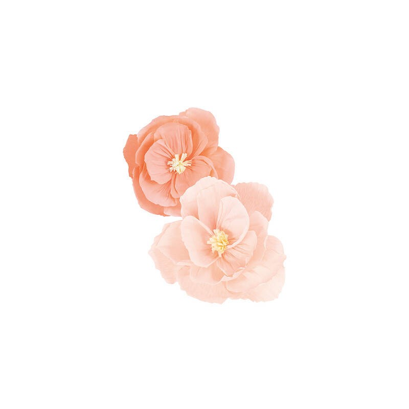 FIORI IN CARTA ø40/50cm ROSA/CIPIRA 2pz