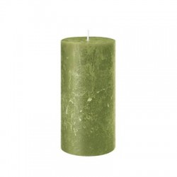 CANDELA MOCCOLO RUSTIC SAFE 11x7cm VERDE OLIVA