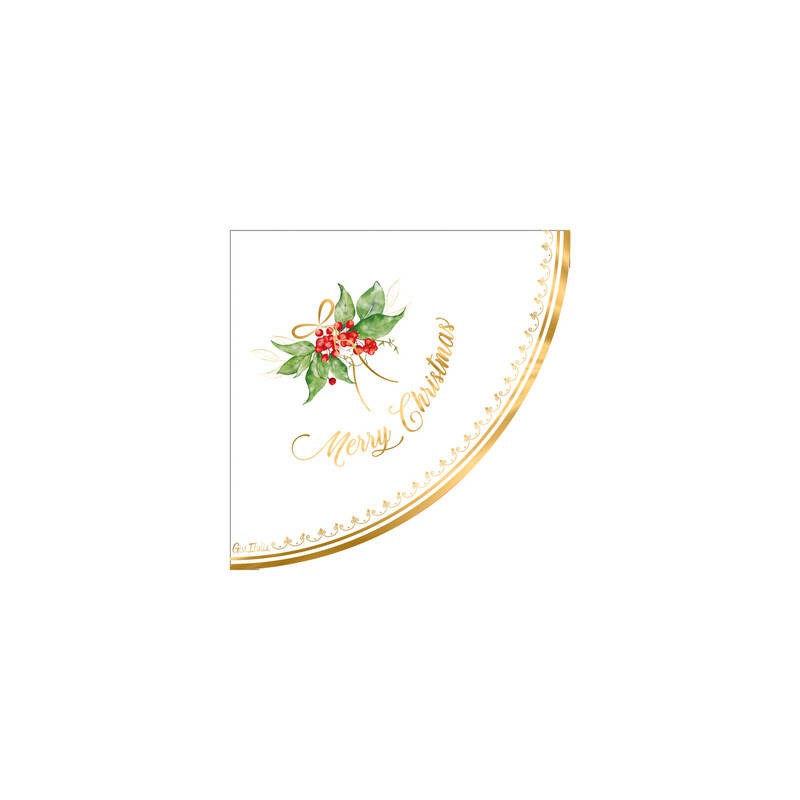 TOVAGLIOLI 33x33 ROUND GOLD GARLAND 16pz