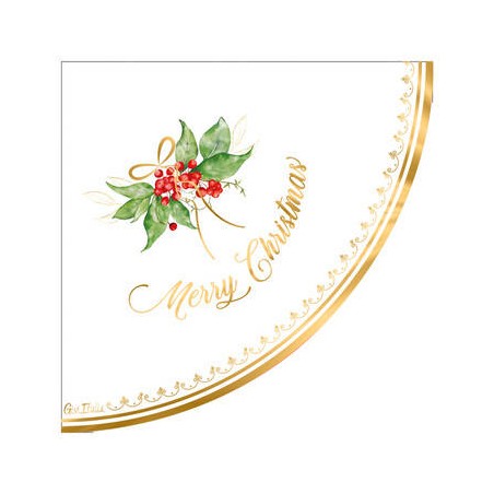 TOVAGLIOLI 33x33 ROUND GOLD GARLAND 16pz